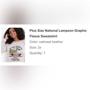 Maurices graphic sweatshirt National Lampoons Christmas Vacation size 2X